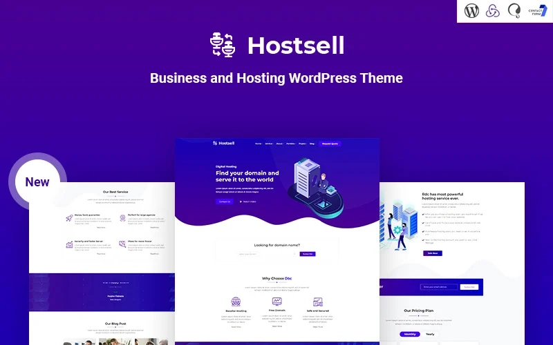 Hostsell - Business and Hosting WordPress Theme a powerful website template. every company needs to have a website. For businesses that want to save on the web development process