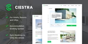 Ciestra Resort theme for WordPress has its all to welcome the travellers with an outstanding website and better property rates. Whether you rent out a mountain villa or dozens of suites in a beachfront resort