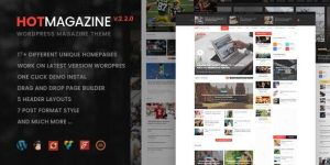 HOTMAGAZINE is a comprehensive WordPress theme for widespread use. It will works good as a News Website