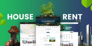 Create a stunning rental website with the HouseRent theme. Customizable