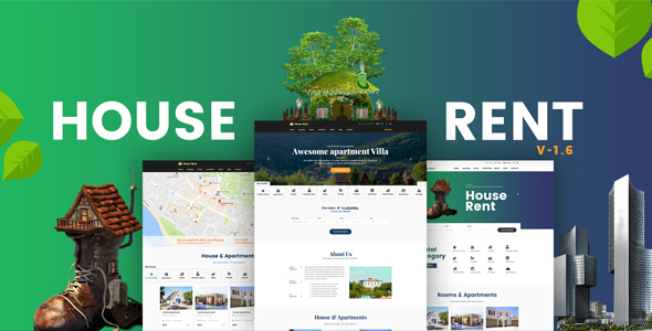 Create a stunning rental website with the HouseRent theme. Customizable