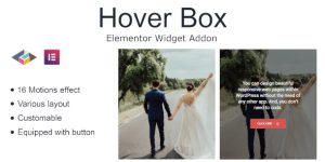 Hover Box Elementor Addon plugin is hover box widget will makes your content more interactive with an effect when your content hovering. The widget be equipped with button can create the Call To Action. Features Content Align Motion Effects Customable Call to Action Button