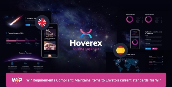 Hoverex  is a CryptoCurrency  ICO WordPress Theme. It is powerful