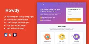 Boost your site’s conversions with Howdy Multipurpose Landing Page WordPress Theme. Get it and more premium themes at Bevaultx. Subscribe now!