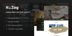 Streamline your hotel bookings with the Hozing WordPress Theme. Elegant design