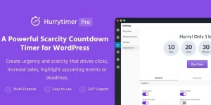 HurryTimer is a multi-purpose countdown timer that allows you to create urgency and scarcity that drives clicks