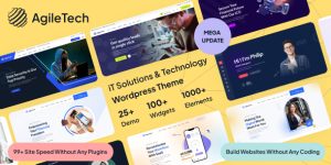 Agiletech – IT Solutions Technology WordPress Theme Looking for a sleek and modern WordPress theme designed specifically for IT solutions and tech startups? Look no further than Agiletech. Available now on ThemeForest