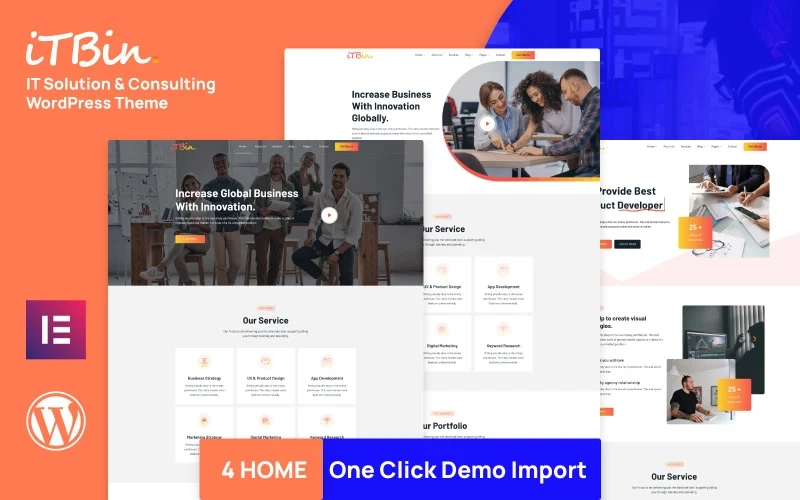 ITBIN - ITSolution and Business Service WordPress Theme is Best Suits for Business who are providing IT BUSINESS SOLUTIONS Or Services. Consulting and Doing Strategy. ITBIN - IT Solution and Business Service WordPress Theme is simple and clean design