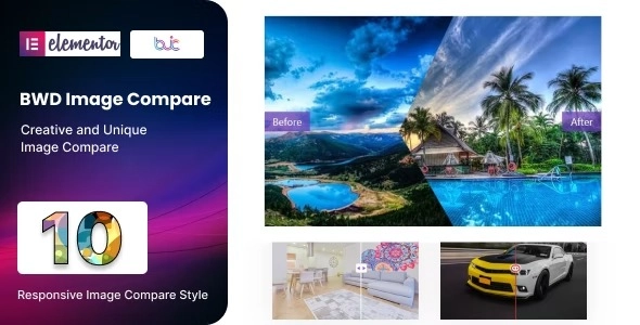 Create stunning before-and-after image comparisons effortlessly on your WordPress site using the Image Compare addon for Elementor. No coding required!