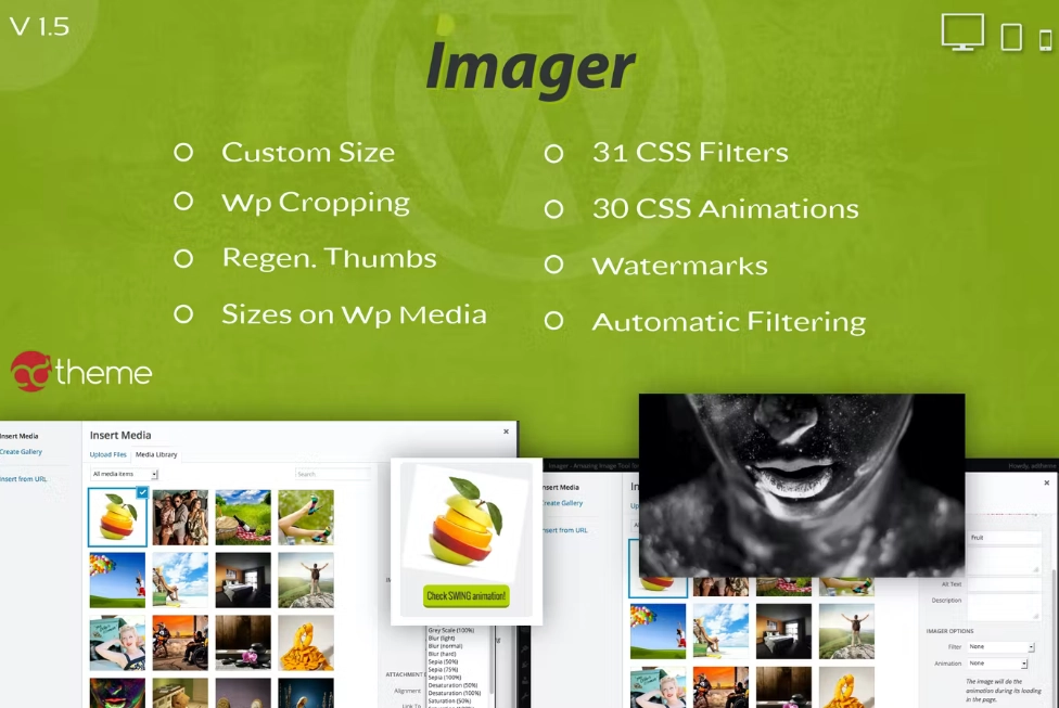 The plugin allows creating unlimited image sizes