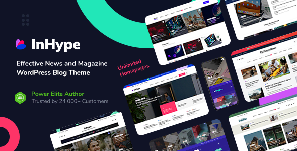 Elevate your blog with InHype – Blog  Magazine WordPress Theme. Stunning design