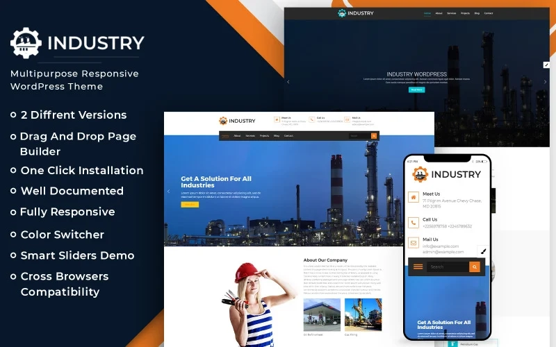 Build your website with this SEO-optimized Industry WordPress theme