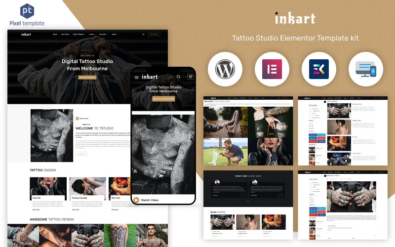 Inkart is well design and complete trendy tattoo salon elementor WordPress theme that you can use for boost or book for service of tresurey box. All you need to design and get customer for your website store. We are ready for your store setup and timely support and 8 hours…