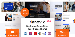 Elevate your consulting website with Innovix. Professional design