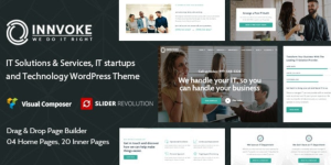 Innvoke is a clean responsive WordPress theme especially for IT services and solution company