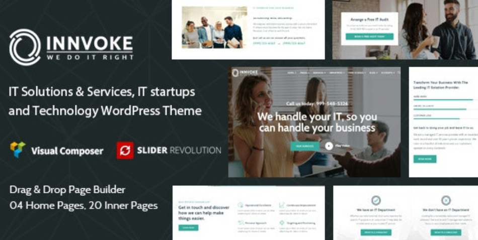 Innvoke is a clean responsive WordPress theme especially for IT services and solution company