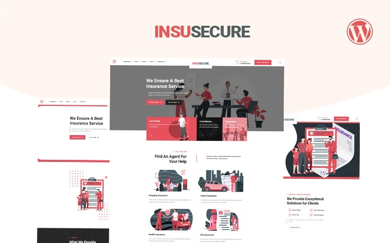 Insusecure Multipurpose insurance WordPress Theme is a 2021 released modern WordPress theme focused on insurance business. Insusecure Multipurpose insurance WordPress Theme has been developed using