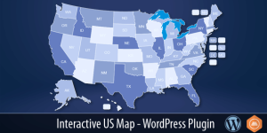 The interactive US map plugin gives you an easy way to install and customize a professional looking interactive US map with 50 clickable states plus DC