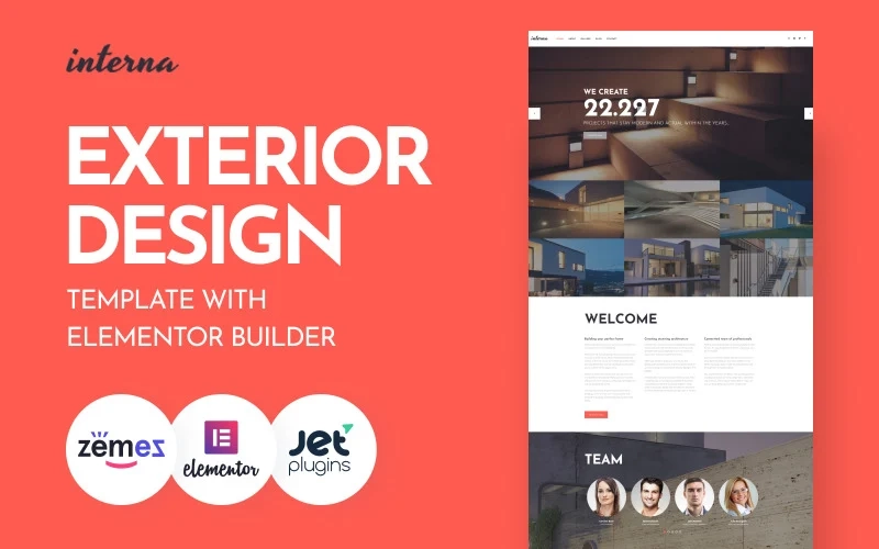 Your Classy Exterior Design Template for WordPress with Elementor Builder Sometimes to be noticeable in the marketplace