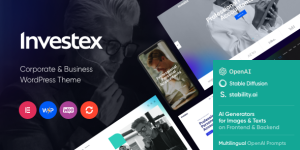 Investex is a stylish  responsive Business Consulting  Investment WordPress Theme. It is designed for company