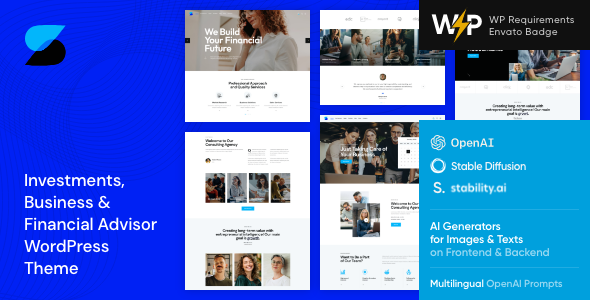 Boost your financial services with the Investments WP Theme! Perfect for advisors and firms looking to enhance their online presence. Discover it on ThemeForest.