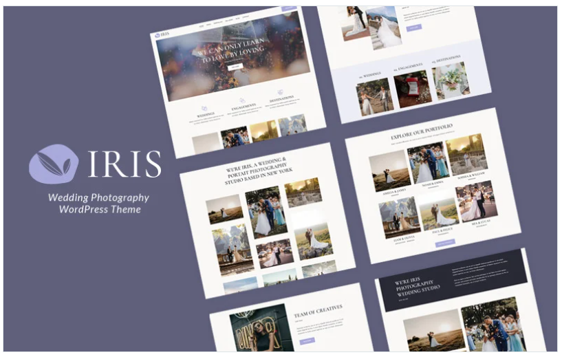 Capture your special day with Iris - Wedding Photography WordPress Theme! Featuring stunning galleries