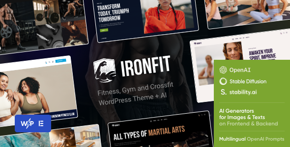 Elevate your fitness business online with IronFit - the versatile WordPress theme optimized for SEO. Get it from Bevaultx today for premium features!