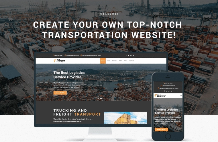 Do you want to inform about your logistics company in the most engaging way? Then pay your attention to Itiner theme