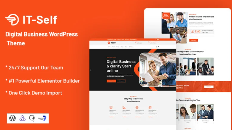 Unlock your digital potential with Itself - Digital Business WordPress Theme! Featuring a sleek design