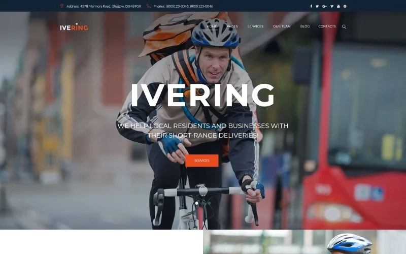 Ivering is a clean and polished WordPress theme for bike couriers and package delivery firms. Want to have a website that loads fast