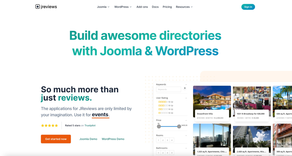 JReviews is a powerful application for building media rich reviews sites