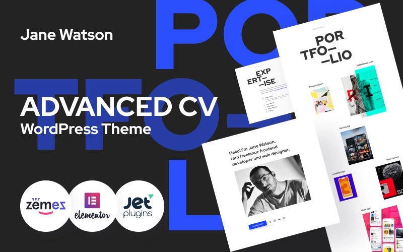 With the CV WordPress theme