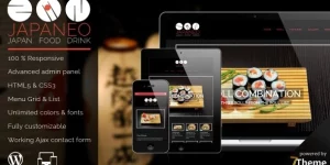 Japaneo is a beautiful WordPress Japanese restaurant theme. You can use it for a restaurant