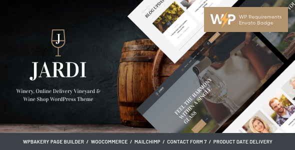 Create your dream wine shop or vineyard website effortlessly with Jardi. Fully responsive