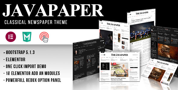 Javapaper – is a flexible and responsive WordPress theme