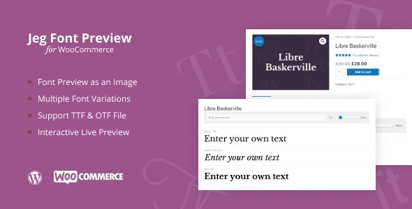 Discover the Jeg Font Preview – a powerful WooCommerce plugin that effortlessly showcases your fonts with your favorite themes. Enhance your store's aesthetics and boost sales! Download it from the Bevaultx for a fraction of the cost today!