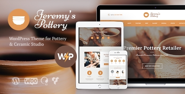 Showcase your pottery with the Pottery and Ceramics WordPress Theme. Features eCommerce readiness