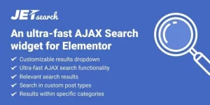 Empower Your Website With An Easy To Use Ajax-based Search Widget For Elementor. Add the ultra-fast Search block to any page built with Elementor to become fully in charge of the search results appearance.