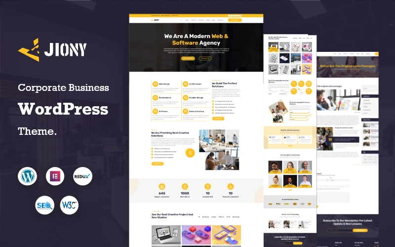 Jiony is a powerful Multipurpose Corporate Business WordPress Theme. Get from the Jiony theme