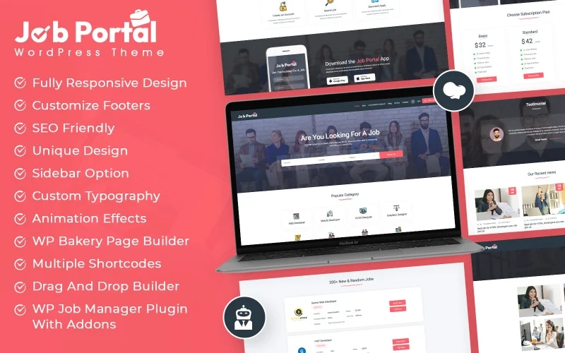 Job Portal WordPress Theme is a cool corporate looking theme that an Employer or employment firm can use to share the job opening in their company