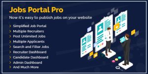 Jobs Portal Pro plugin brings you the most simple solution to display jobs on any type of WordPress websites. You may already know