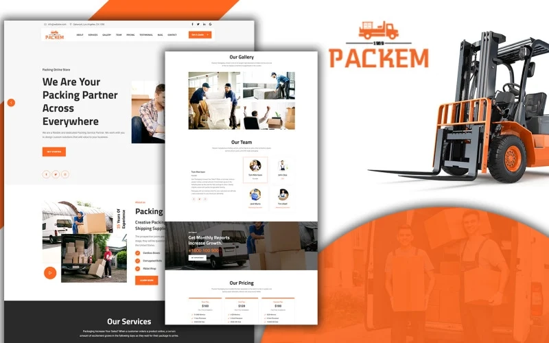 Jumboo-Packem Moving Company  Shipping WordPress Theme includes over 50 theme options powered by over 8 plugins to help you have full control over each and every spec in your website.