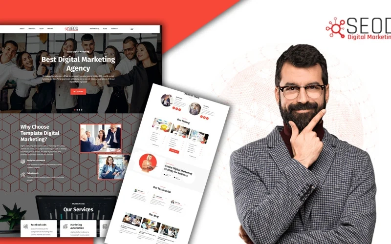 Jumboo-Seod Digital Agency WordPress Theme is 100% Responsive Layout Design with emphasis on SEO friendly structure  clean code with W3C Validated Code fully commented and professionally structured to provide the user a slick and smooth experience while building their website.