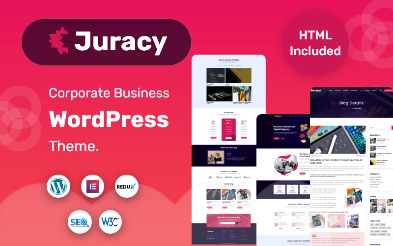 Juracy is a complete corporate business WordPress Theme. It is suitable for all kinds of corporate business and agencies likes