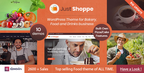 Create a stunning bakery website with the Justshop Cake WordPress Theme. Easy customization