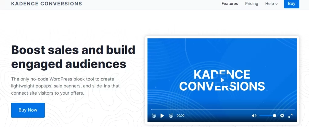 Kadence Conversions Boost sales and build engaged audiences The only no-code WordPress block tool to create lightweight popups