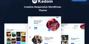 kadom is a Creative Responsive WordPress Theme. You can build easily your website use the theme. No need for any coding knowledge. We added all options in our theme