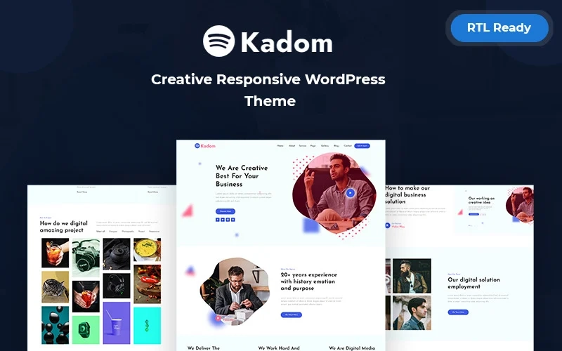 kadom is a Creative Responsive WordPress Theme. You can build easily your website use the theme. No need for any coding knowledge. We added all options in our theme