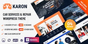 Karon - Car Repair and Service WordPress Theme Looking for a sleek and efficient car repair and service WordPress theme? Say hello to Karon. This theme