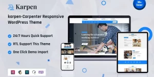 Karpen is a professional carpenter WordPress theme. It features a unique and clean design that is perfect for any professional needs. It is a minimal